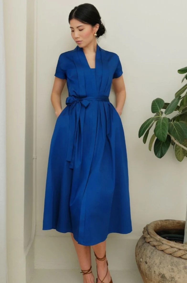The Abigail Shirt Dress Cobalt Blue