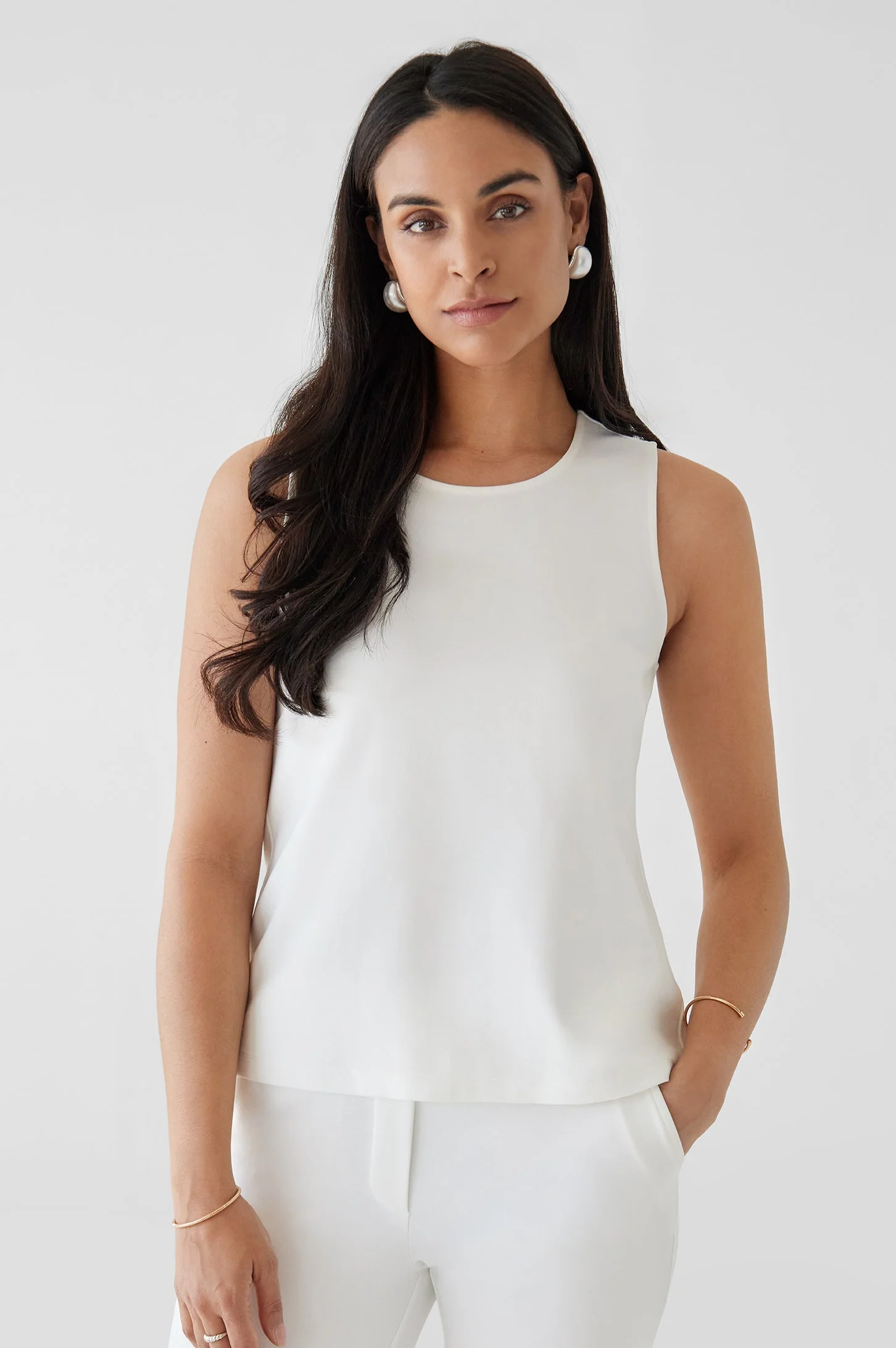 The Amelia Tank Ivory
