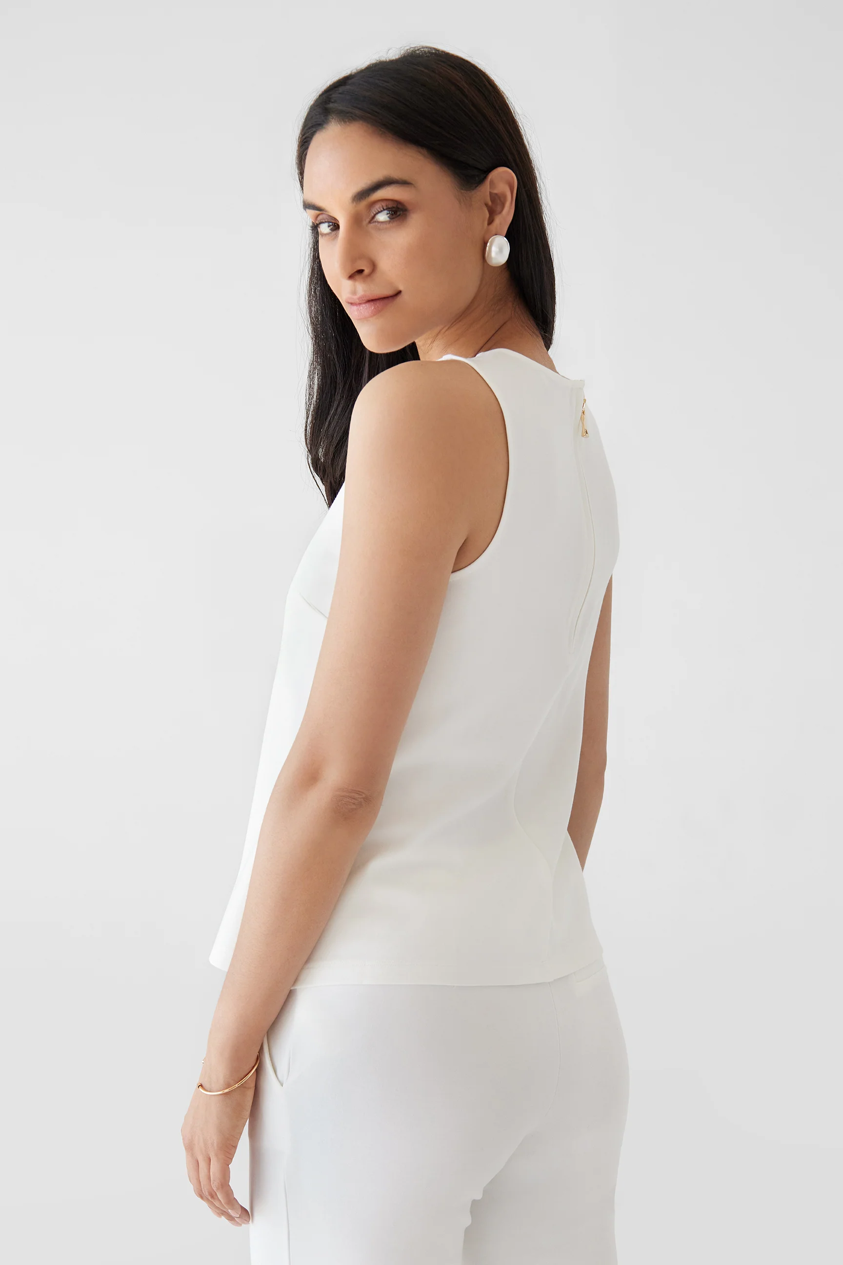 The Amelia Tank Ivory - Image 2