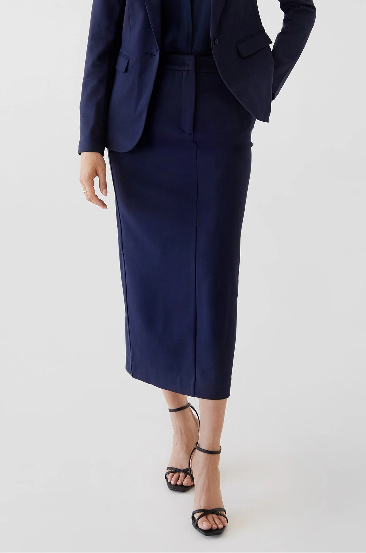 The Julia Trouser Skirt Navy - Image 2