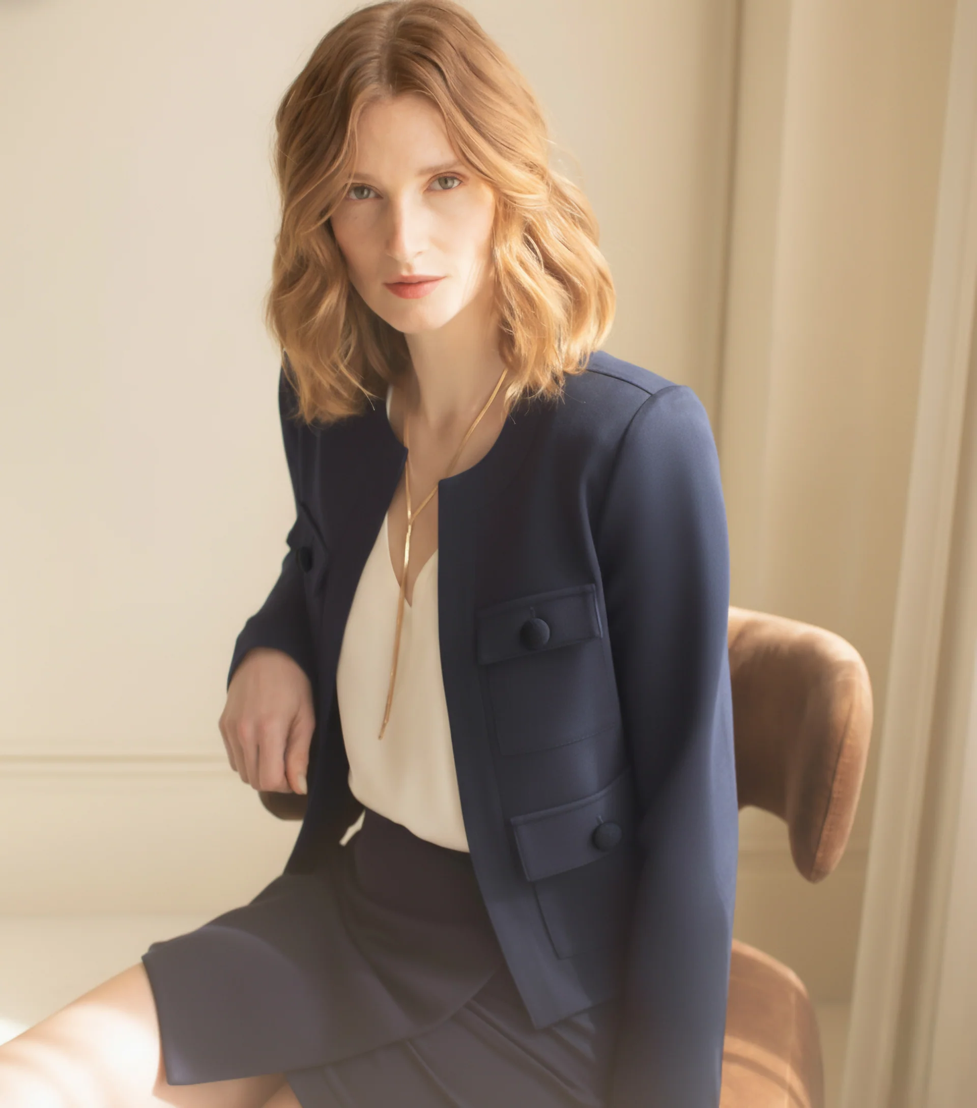 The Nora Jacket Navy